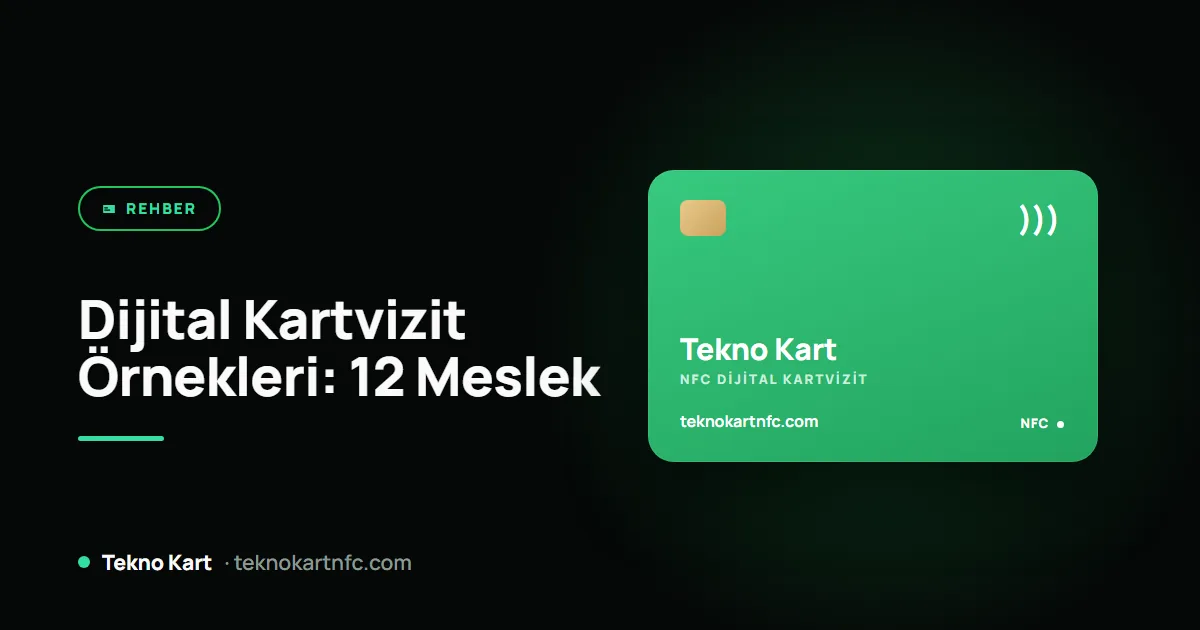 Dijital kartvizit örnekleri: 12 meslek için profil şablonu