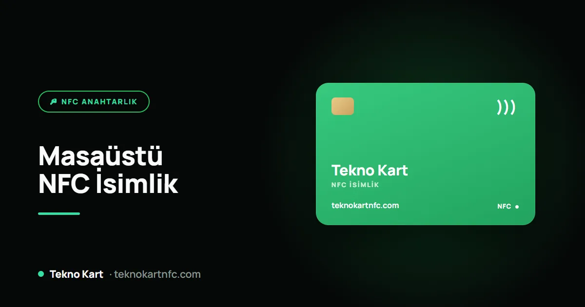 Masaüstü NFC isimlik: resepsiyon, banko ve klinik