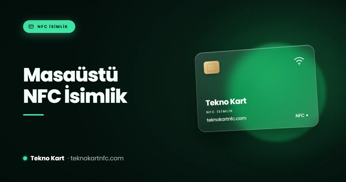 Masaüstü NFC isimlik: resepsiyon, banko ve klinik