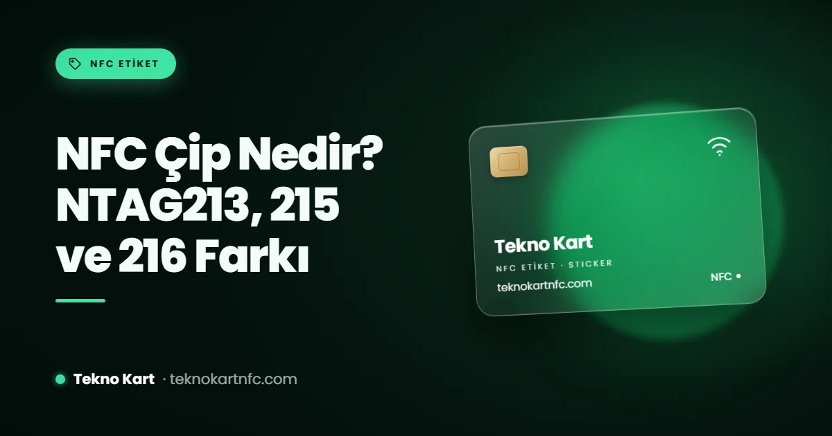 NFC çip nedir: NTAG213, NTAG215 ve NTAG216 farkı