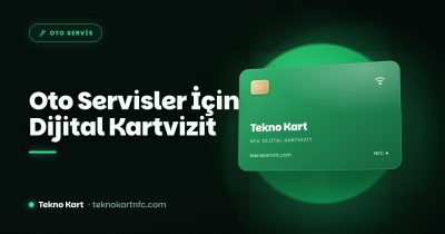 Oto servisler için NFC dijital kartvizit