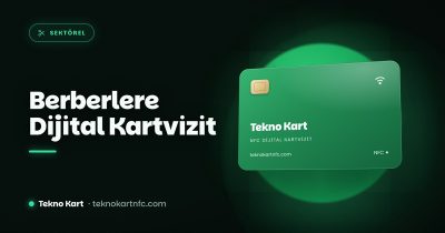 Berberler için NFC dijital kartvizit kapağı