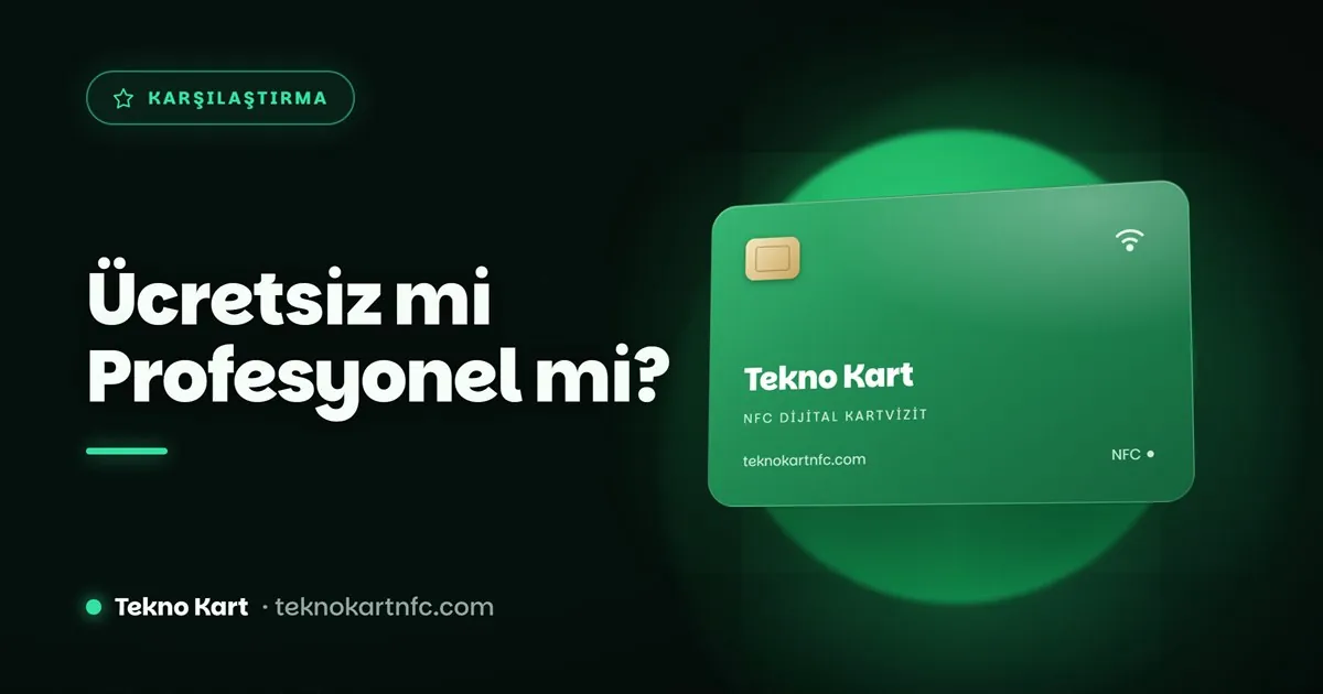 Ücretsiz ve profesyonel dijital kartvizit karşılaştırması